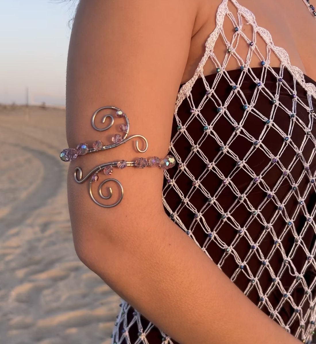 Purple Crystal Armband