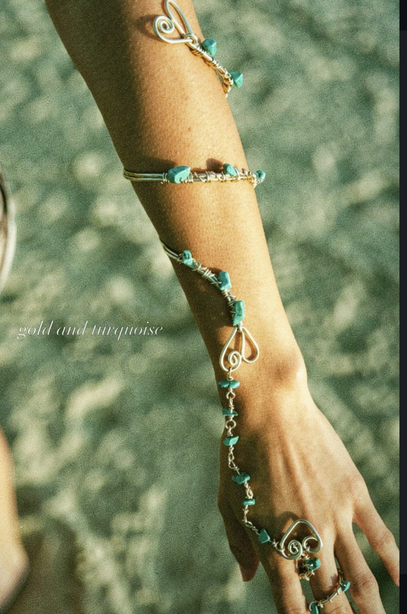 Handmade wire-wrapped jewelry piece by HoneyWireStudio